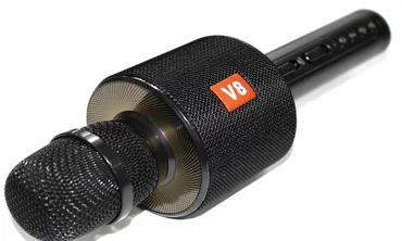 Беспроводной микрофон караоке SPS V8 с bluetooth в чехле Чёрный