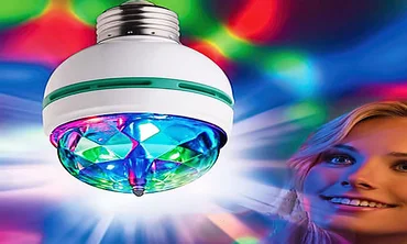 Светодиодная вертящаяся лампочка LED Mini Party Light Lamp 