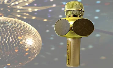 Беспроводной Bluetooth микрофон для караоке YS-63 Золотой